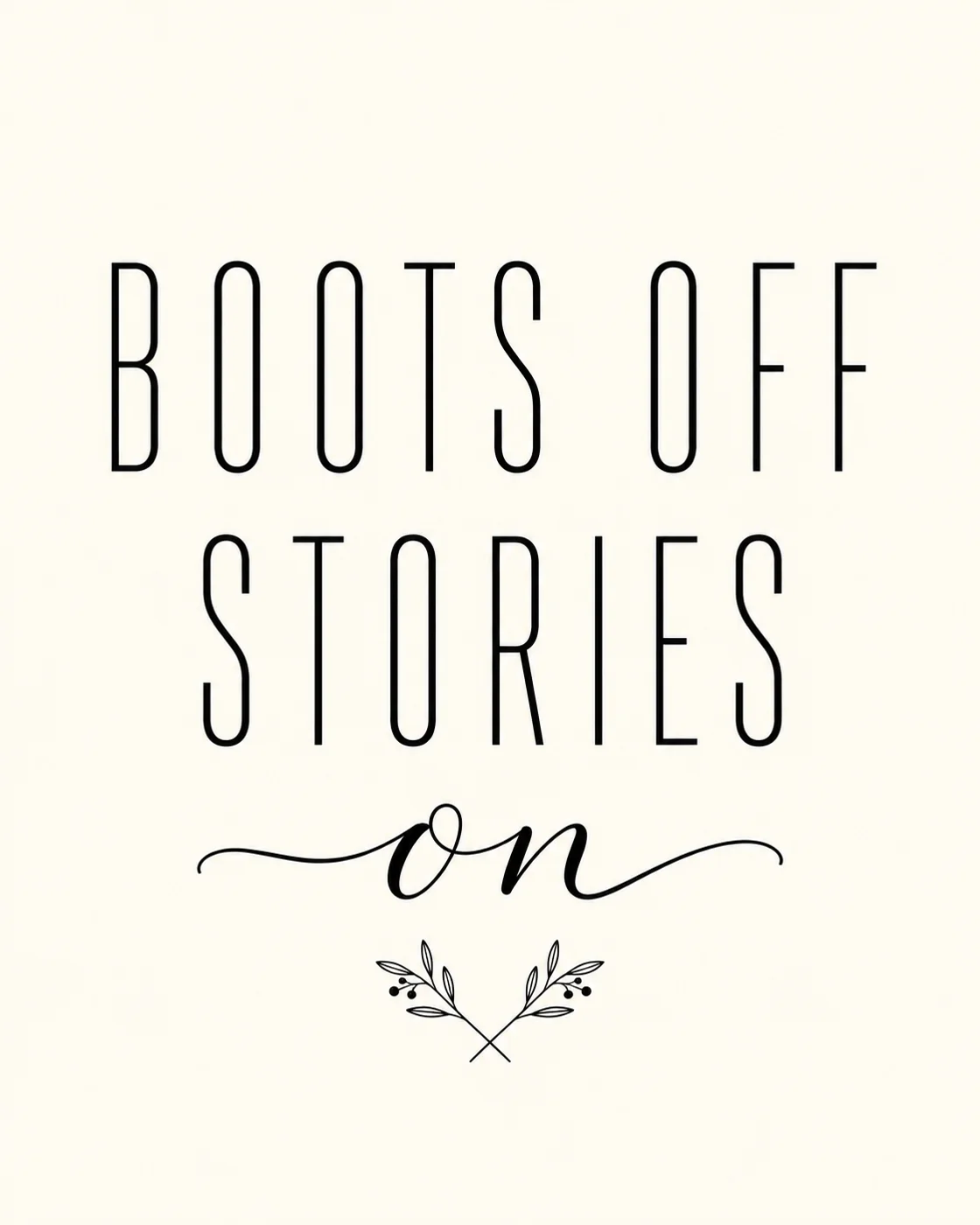 Boots Off Stories On artwork detail