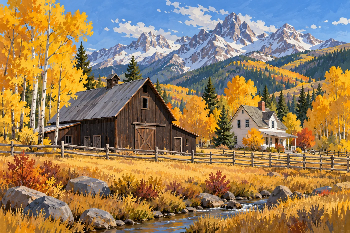Golden Aspens artwork detail