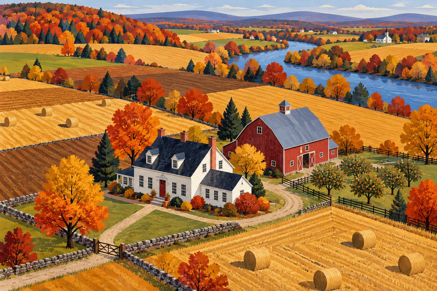 Autumn Aerial artwork detail