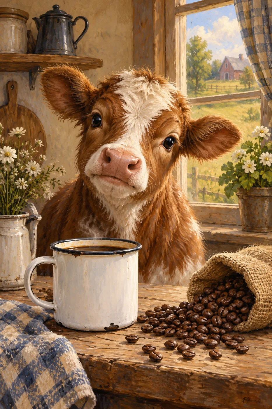 Coffee by the Window artwork detail