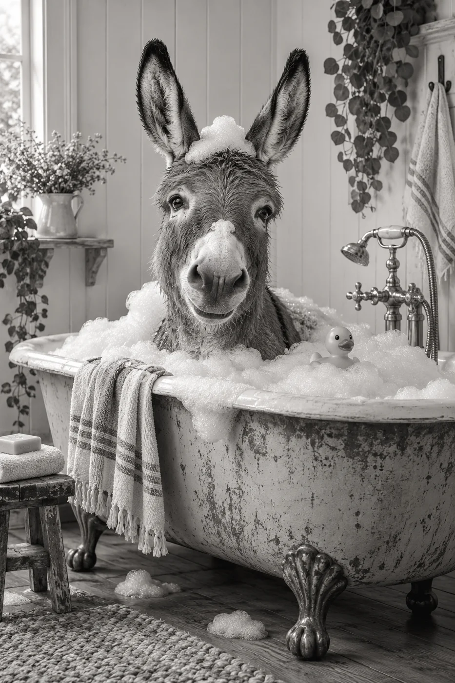 Bathroom Donkey Duty artwork detail
